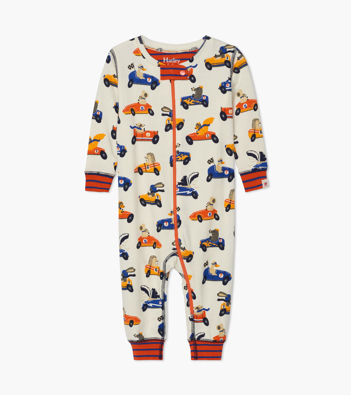 View larger image of Racing Animals Organic Cotton Coverall