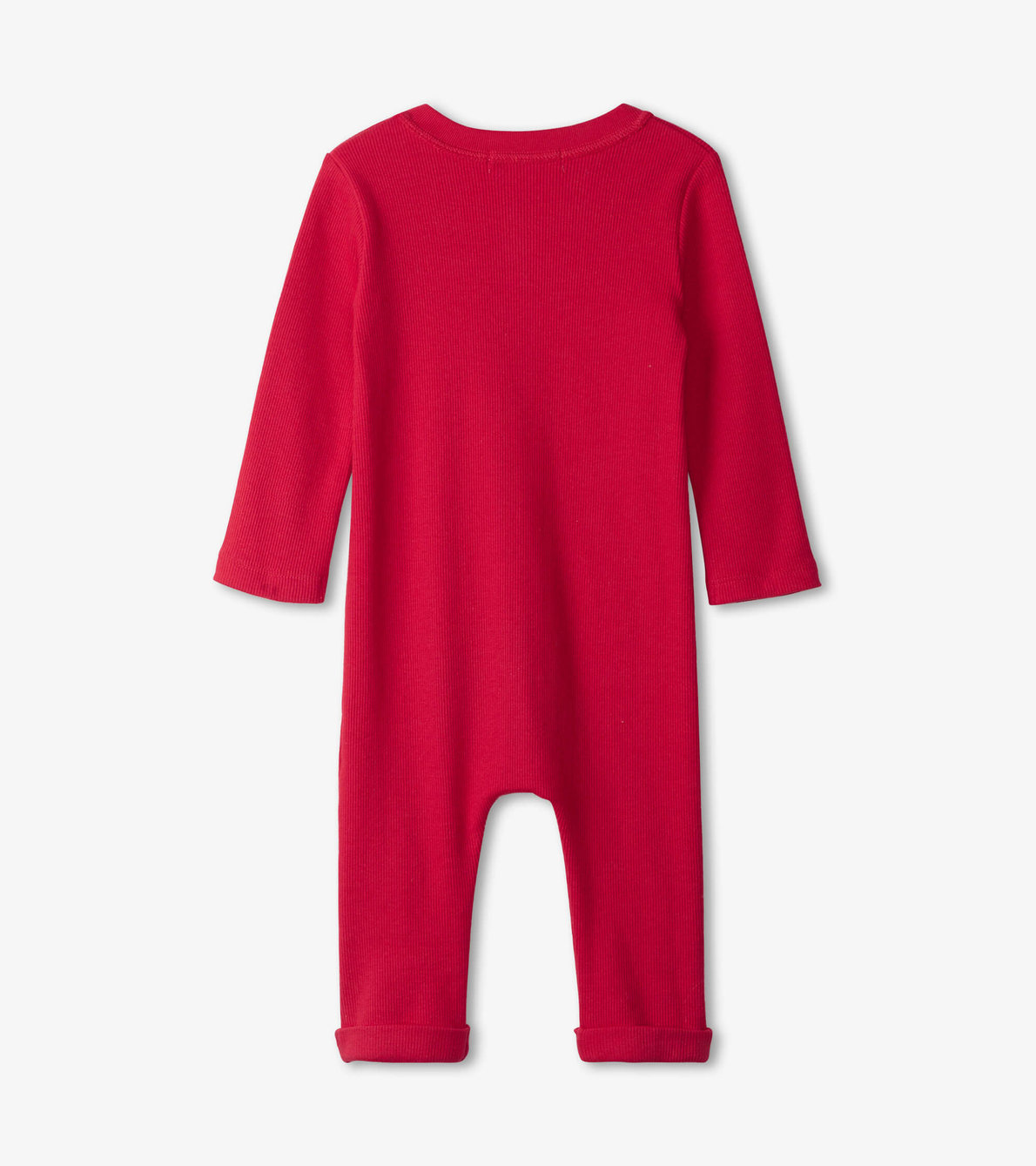 View larger image of Racing Red Plush Baby Henley Romper