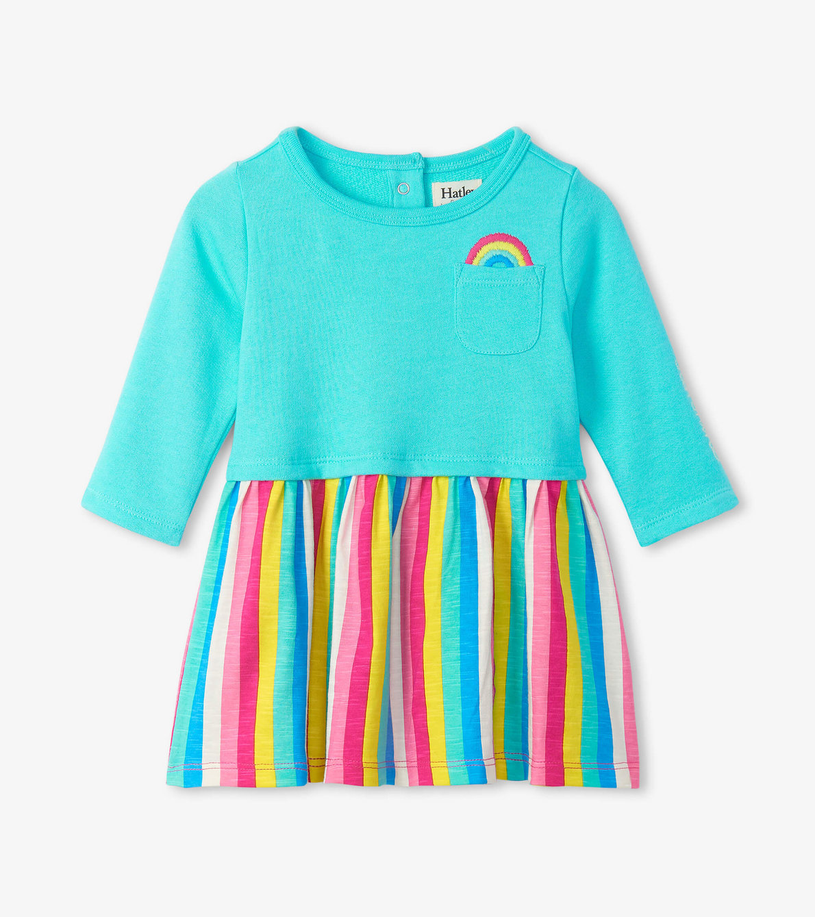 View larger image of Radiant Rainbow Layered Knit Baby Dress