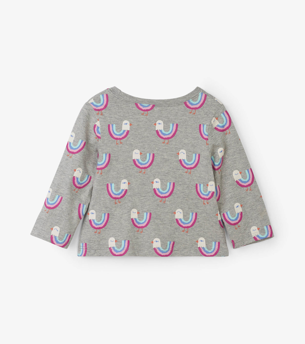 Agrandir l'image de T-shirt à manches longues pour bébé – Arcs-en-ciel oiseaux
