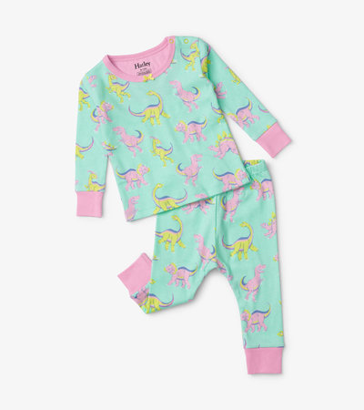 Rainbow Dinos Baby Pajama Set