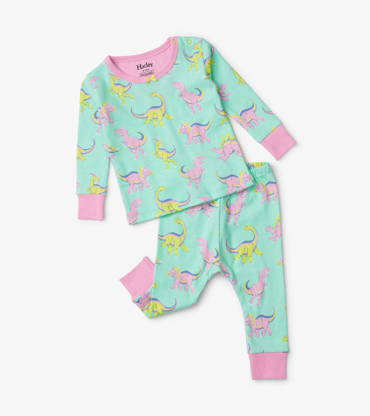 Agrandir l'image de Pyjama pour bébé – Dinosaures arc-en-ciel
