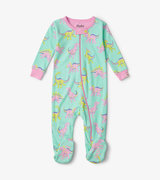Rainbow Dinos Footed Coverall
