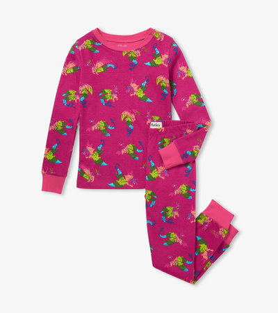 Rainbow Dragons Kids Organic Cotton Pajama Set