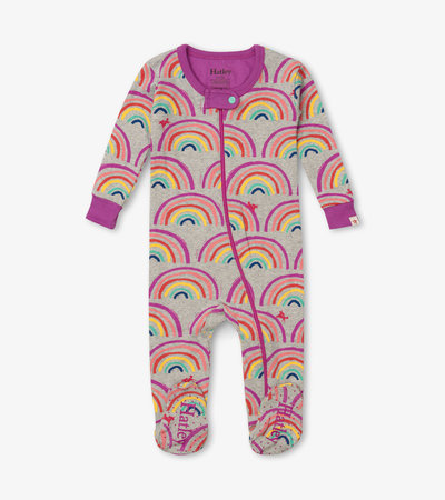 Rainbow Dreams Organic Cotton Baby Footed Sleeper