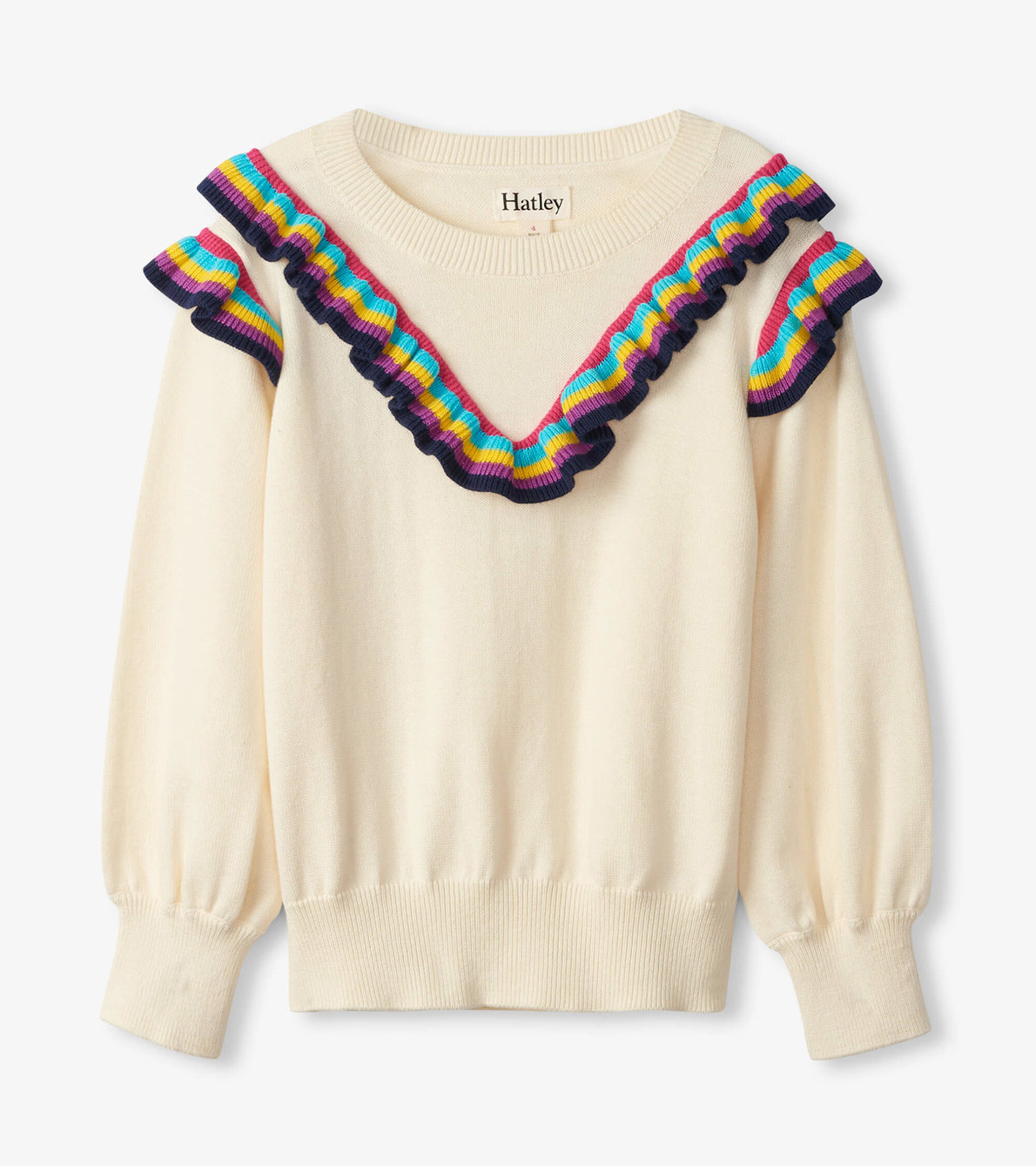 View larger image of Rainbow Ruffle Sweater