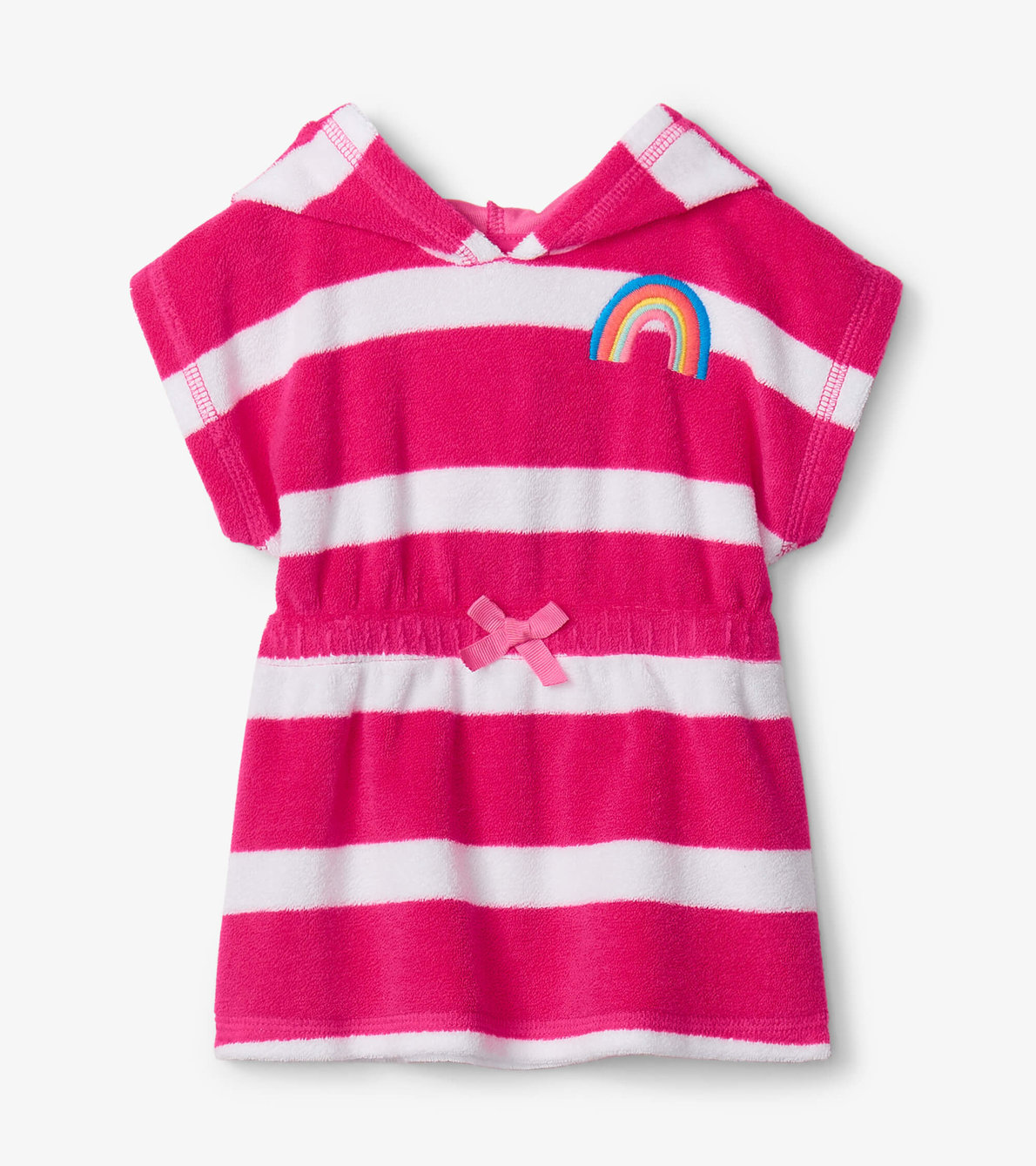 View larger image of Rainbow Stripe Baby Hooded Terry Cover-Up