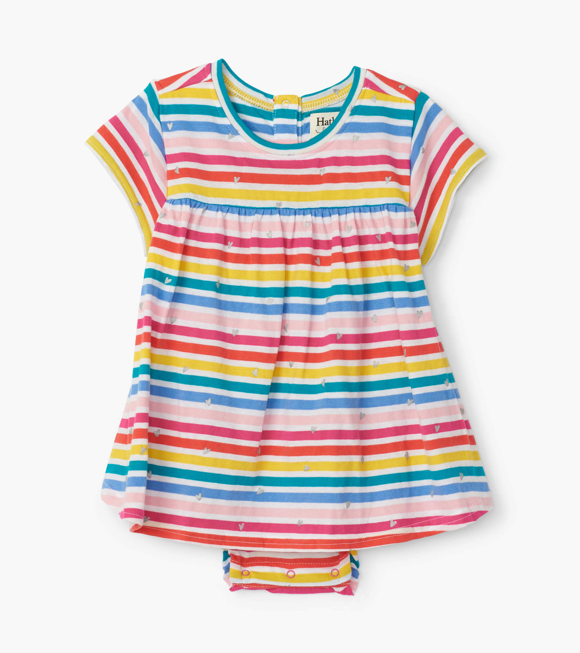 View larger image of Rainbow Stripe Baby One-Piece Dress