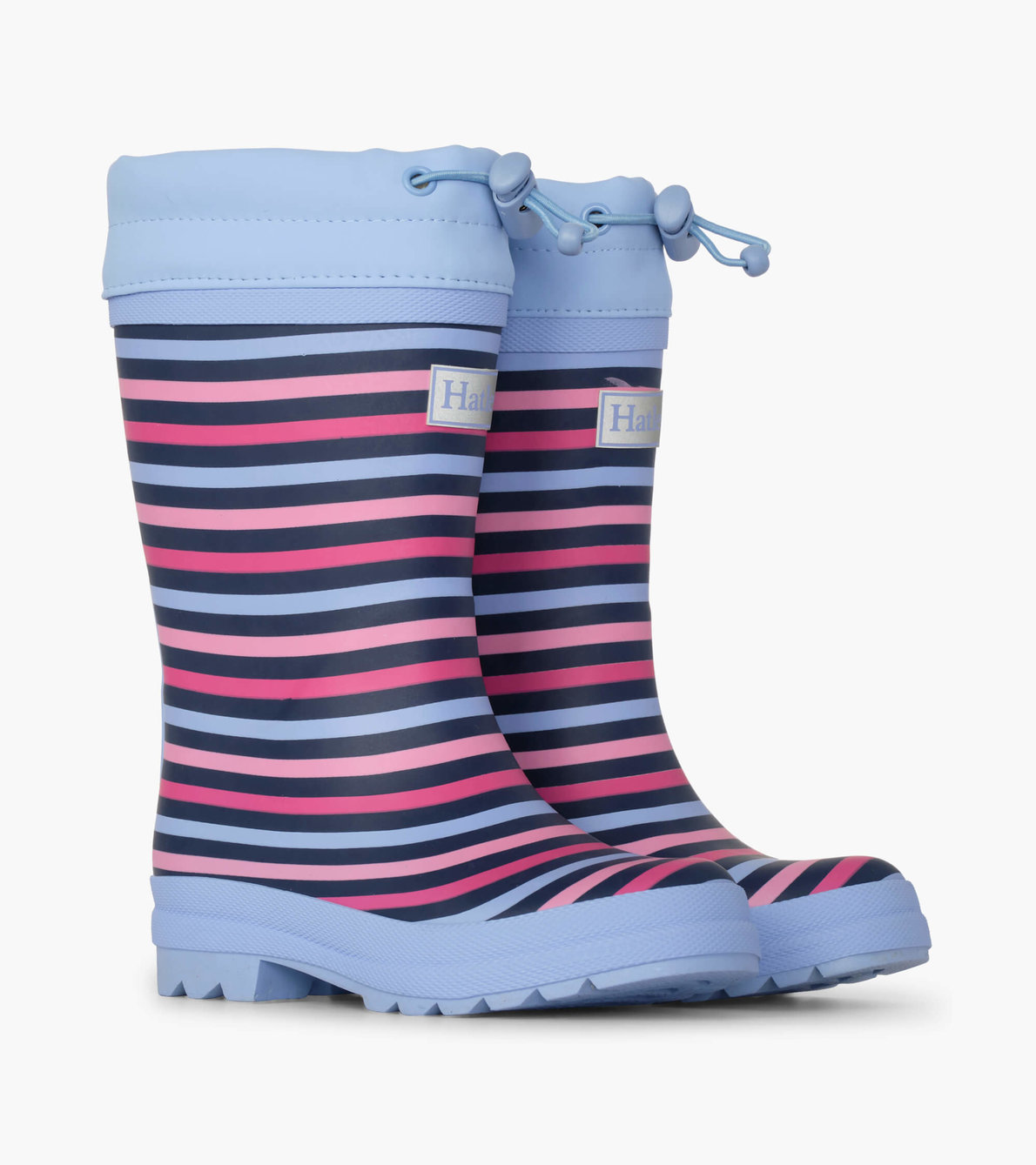 View larger image of Rainbow Stripe Sherpa Lined Rain Boots
