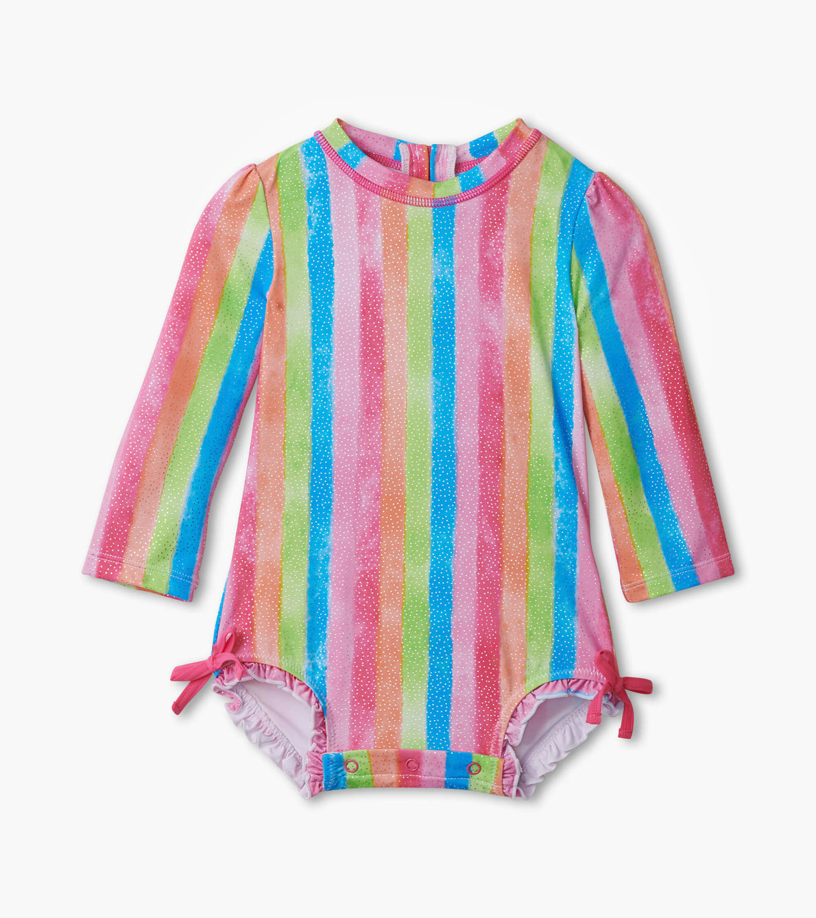 View larger image of Rainbow Stripes Baby Rashguard Swimsuit
