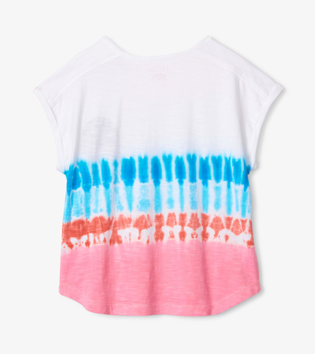 Agrandir l'image de T-shirt à coupe décontractée – Imprimé arc-en-ciel teint par nœud