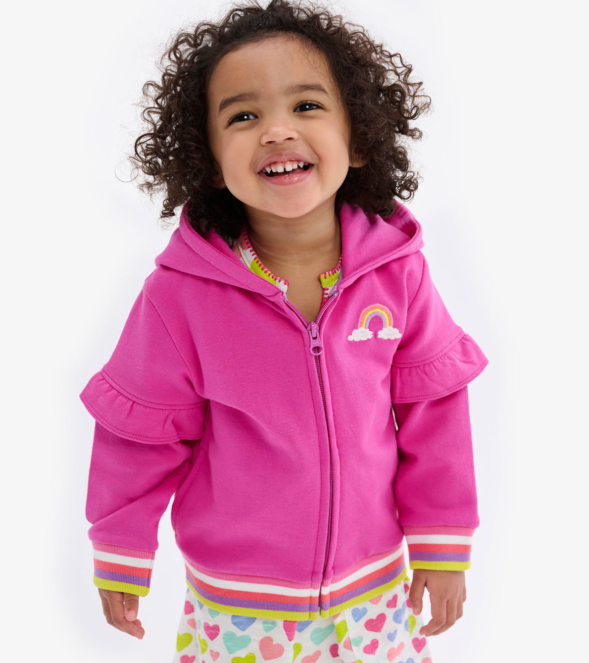 View larger image of Rainbow Toddler Flutter Sleeve Hoodie