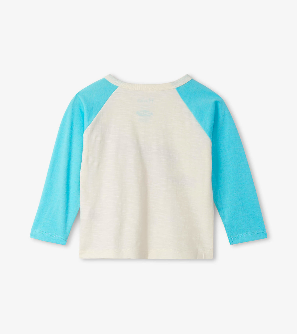 Agrandir l'image de T-shirt à manches raglan pour bébé – Licorne à crinière arc-en-ciel