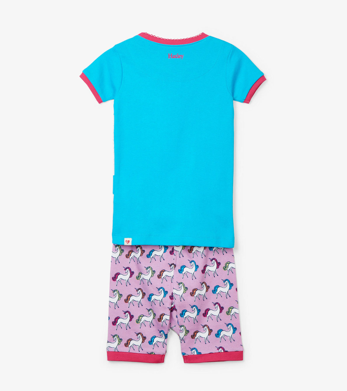 View larger image of Rainbow Unicorns Appliqué Short Pajama Set