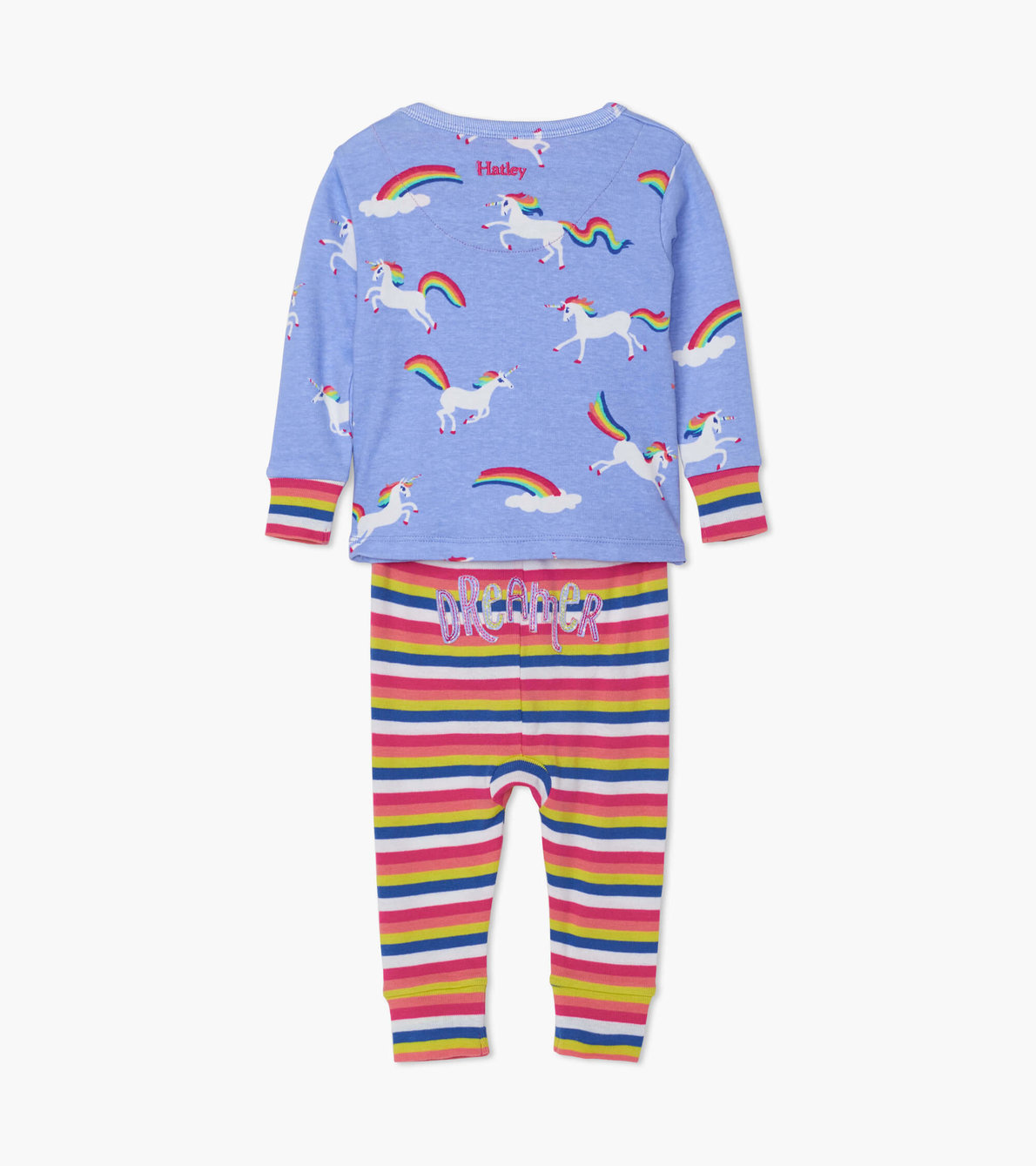 Agrandir l'image de Pyjama en coton biologique pour bébé – Licornes et arcs-en-ciel
