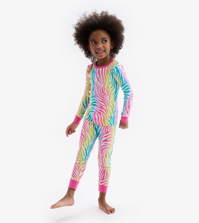 Rainbow Zebra Pajama Set