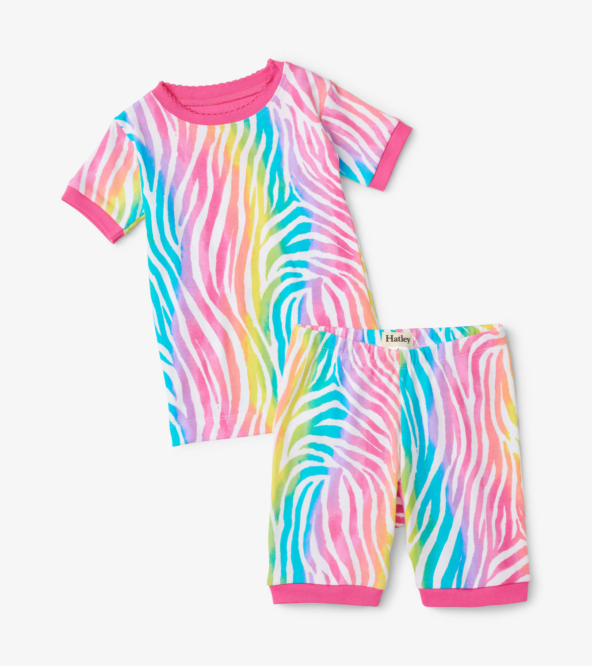 View larger image of Rainbow Zebra Short Pajama Set