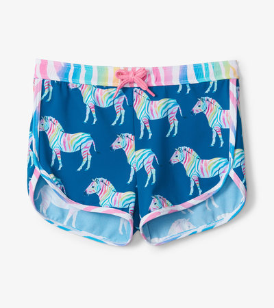 Rainbow Zebra Swim Shorts