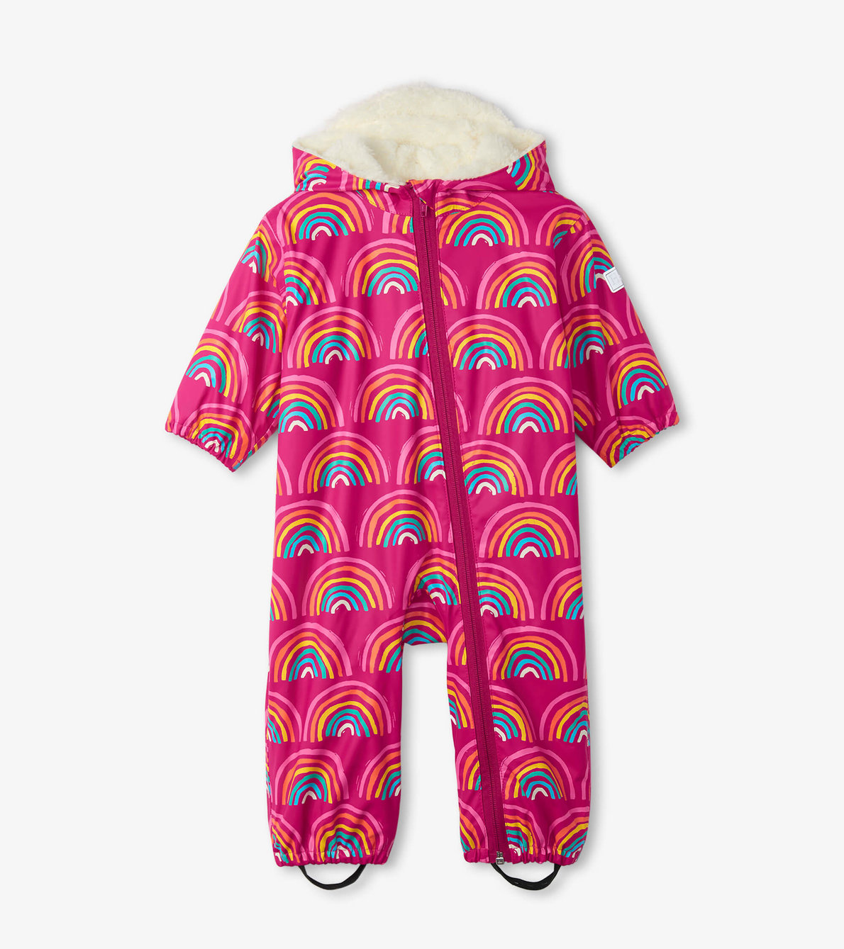 View larger image of Rainy Rainbows Sherpa Lined Baby Rain Suit