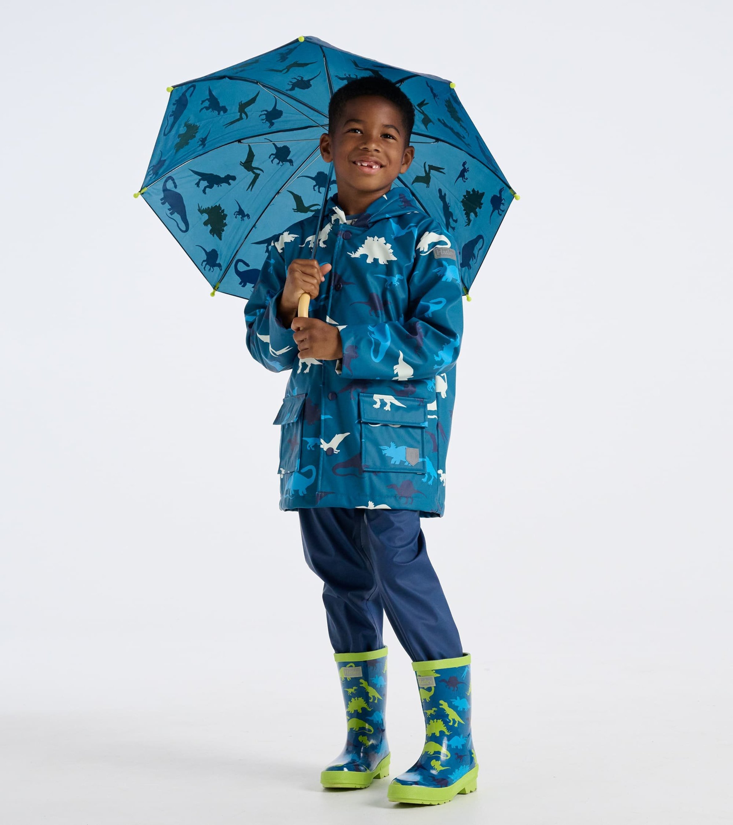 Boys Real Dinosaurs Button-Up Rain Jacket - Hatley US