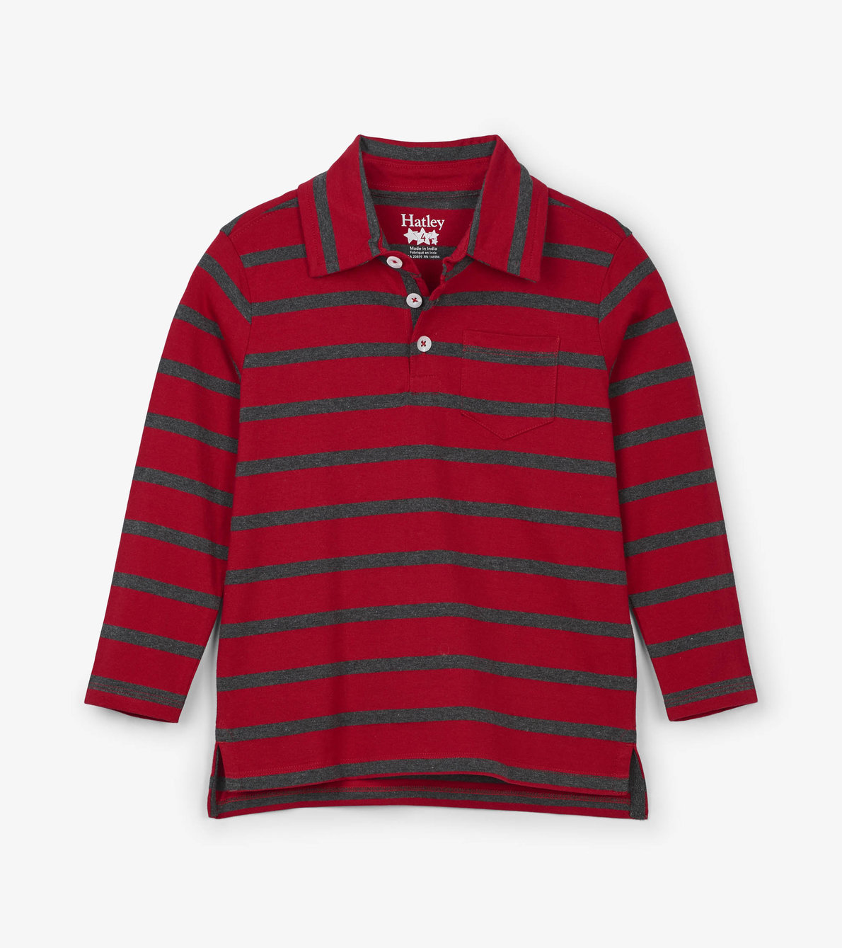 View larger image of Red Stripe Long Sleeve Polo Tee
