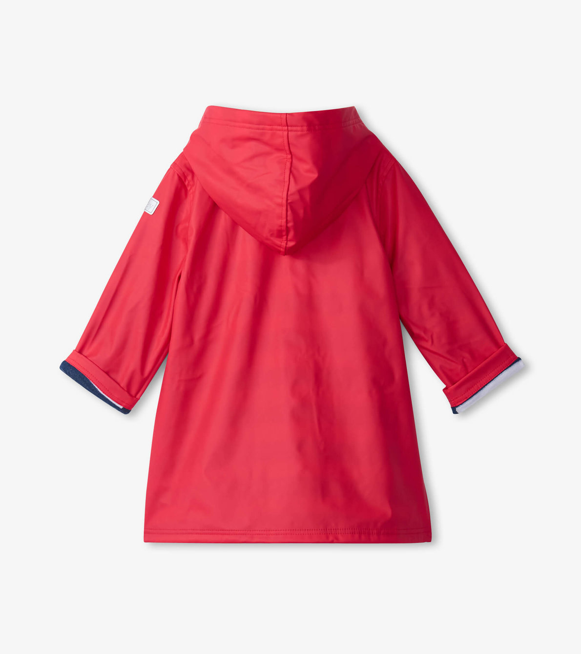 Agrandir l'image de Manteau de pluie pour enfant – Rouge et rayures bleu marine