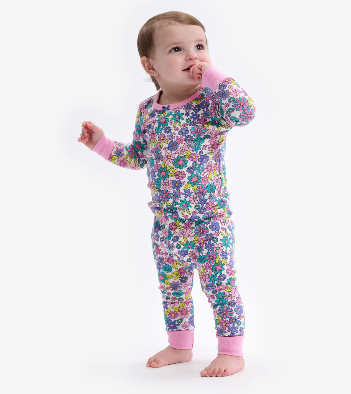 Agrandir l'image de Pyjama pour bébé – Motif floral rétro