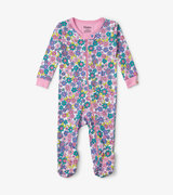 Retro Floral Footed Sleeper