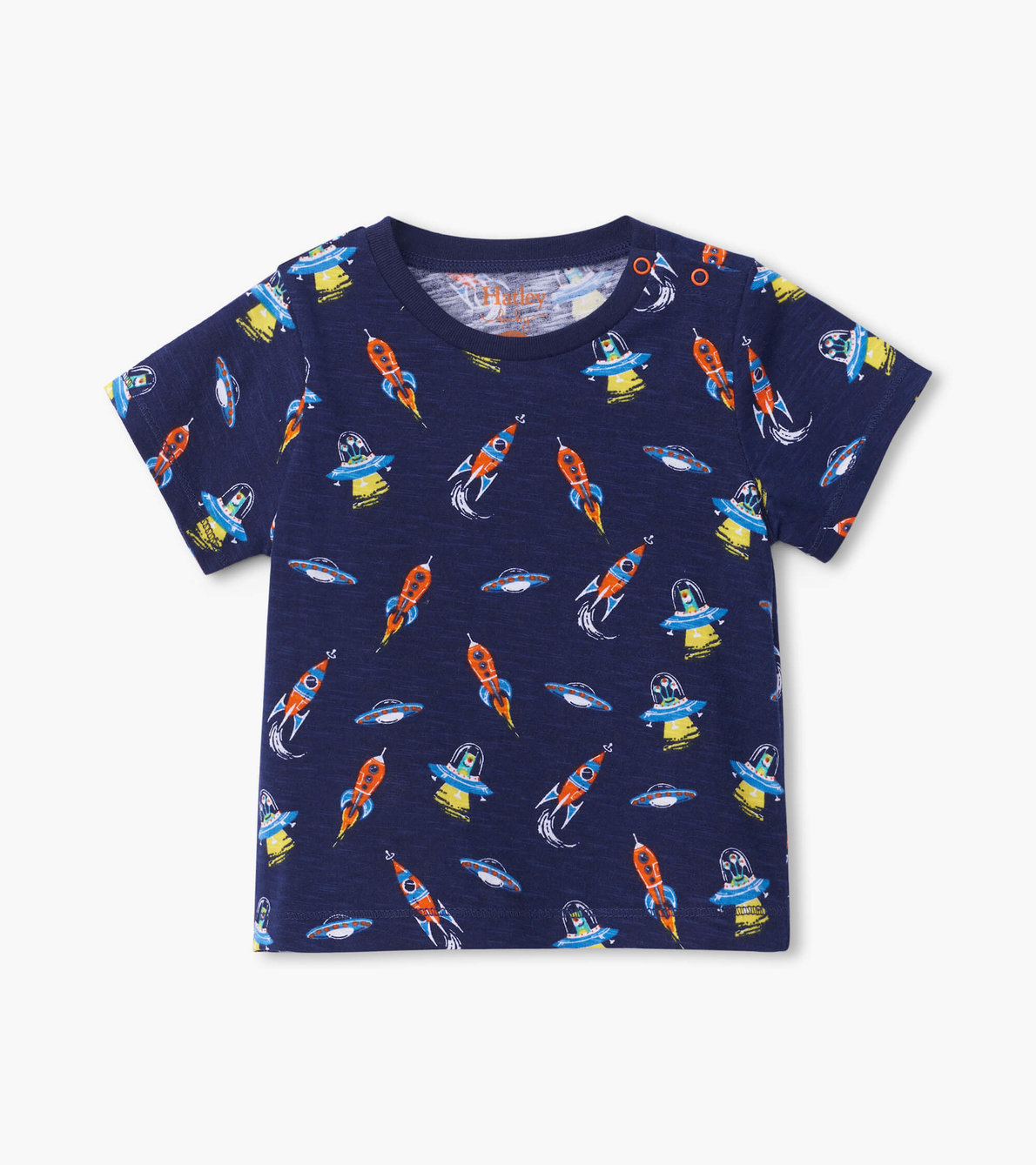 Agrandir l'image de T-shirt pour bébé – Fusées rétro