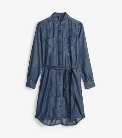 Robe chemise Riley – Denim maritime délavé