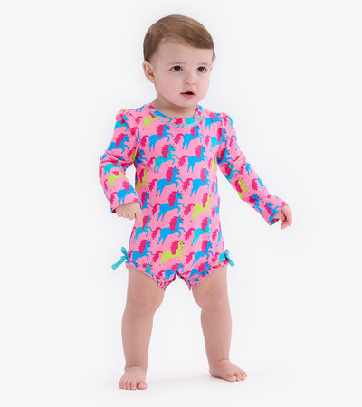 Rock Star Unicorn Baby Rashguard Swimsuit