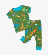 Safari Adventure Organic Cotton Baby Short Sleeve Pajama Set