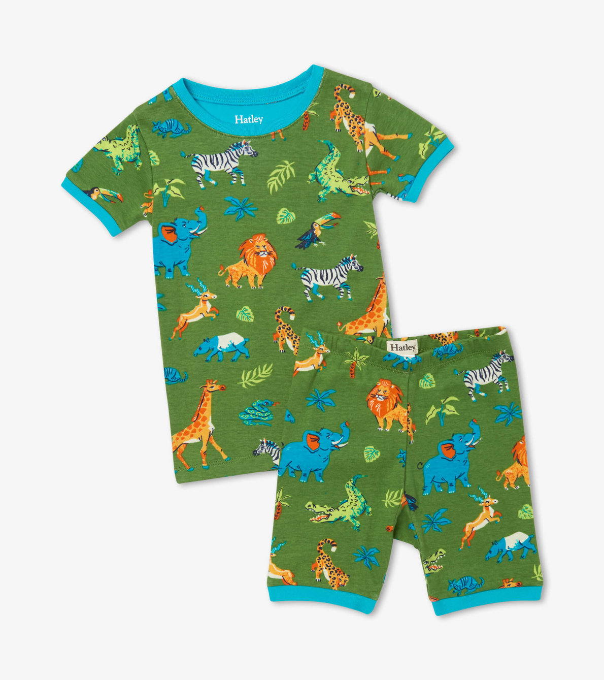 Agrandir l'image de Pyjama court en coton biologique – Aventures en safari