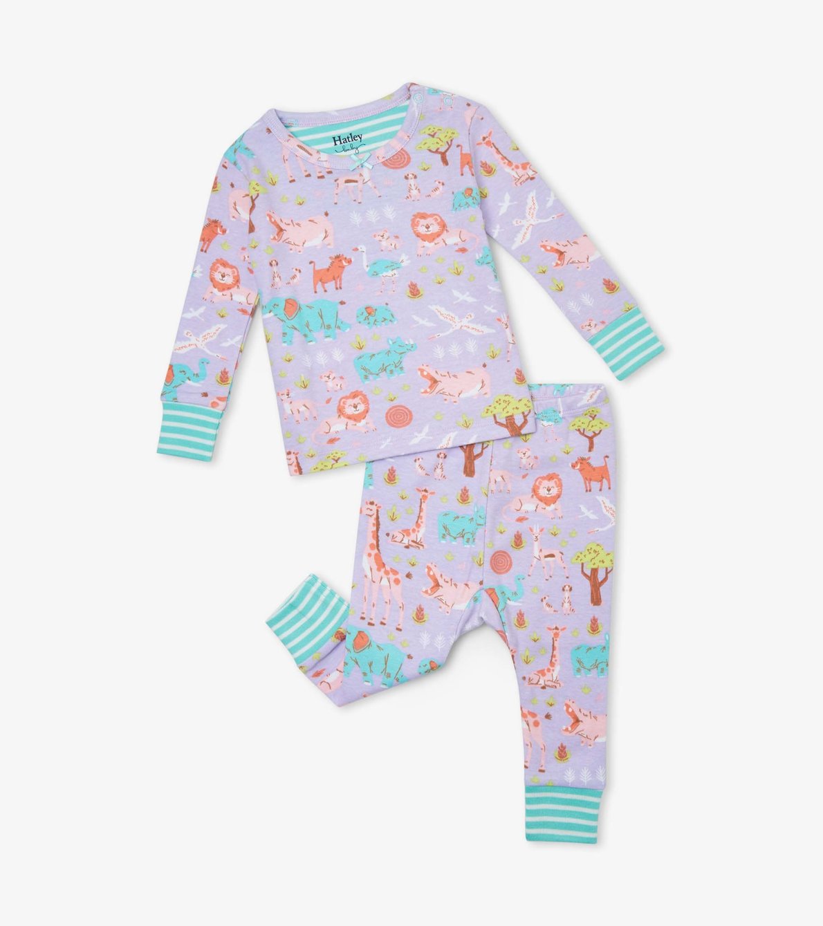 Agrandir l'image de Pyjama en coton biologique pour bébé – Safari en soirée