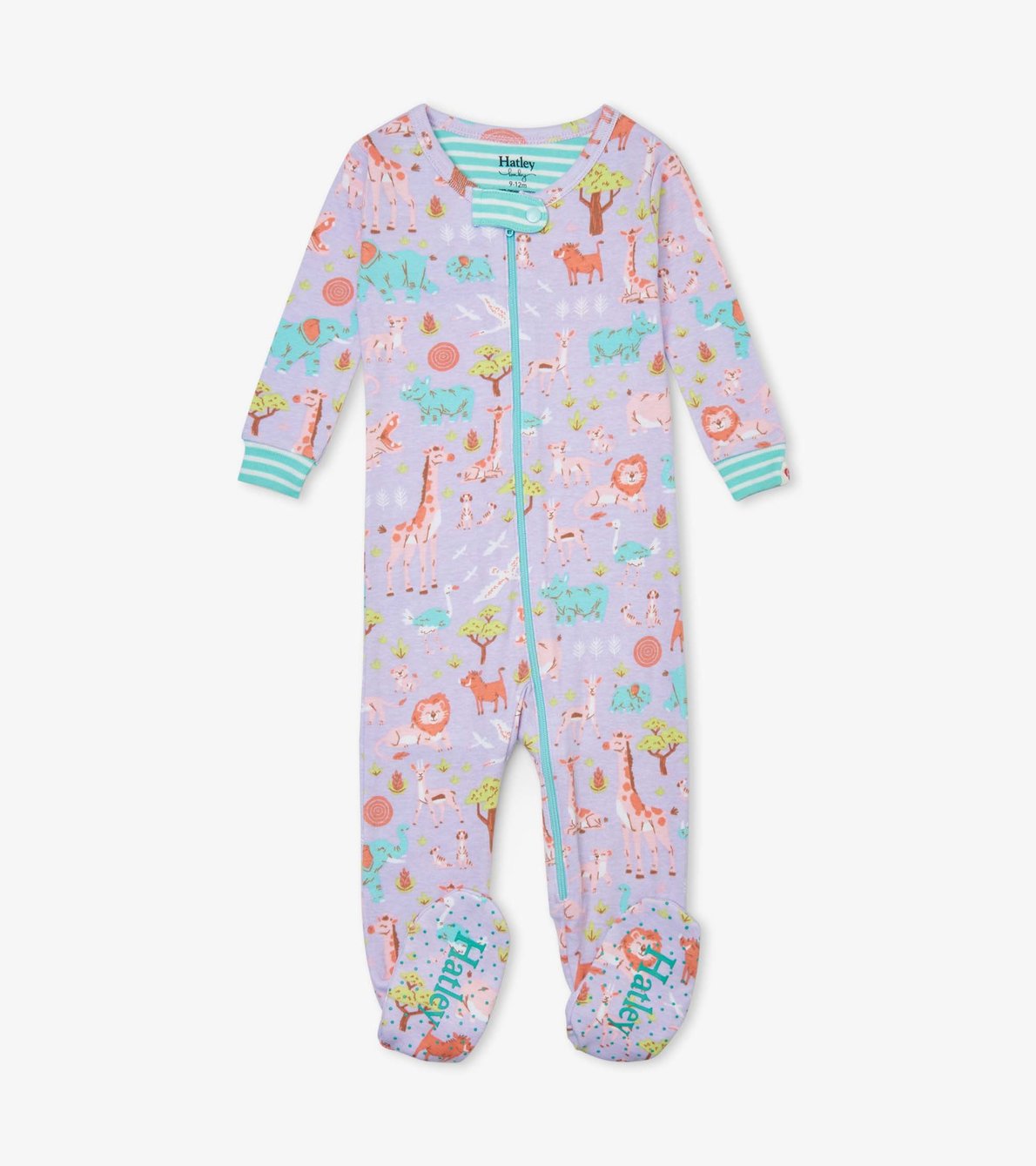 View larger image of Safari At Dusk Organic Cotton Footed Coverall