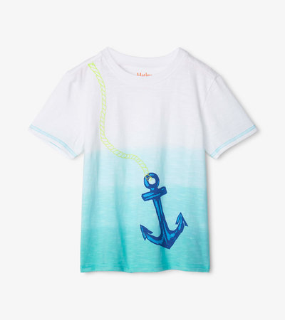 T-shirt à imprimé – Dégradé bleu de mer