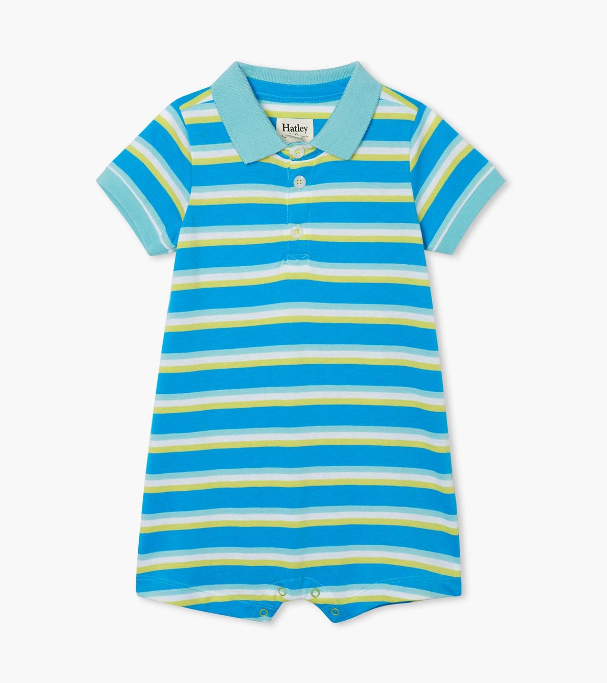 View larger image of Sea Stripes Baby Polo Romper