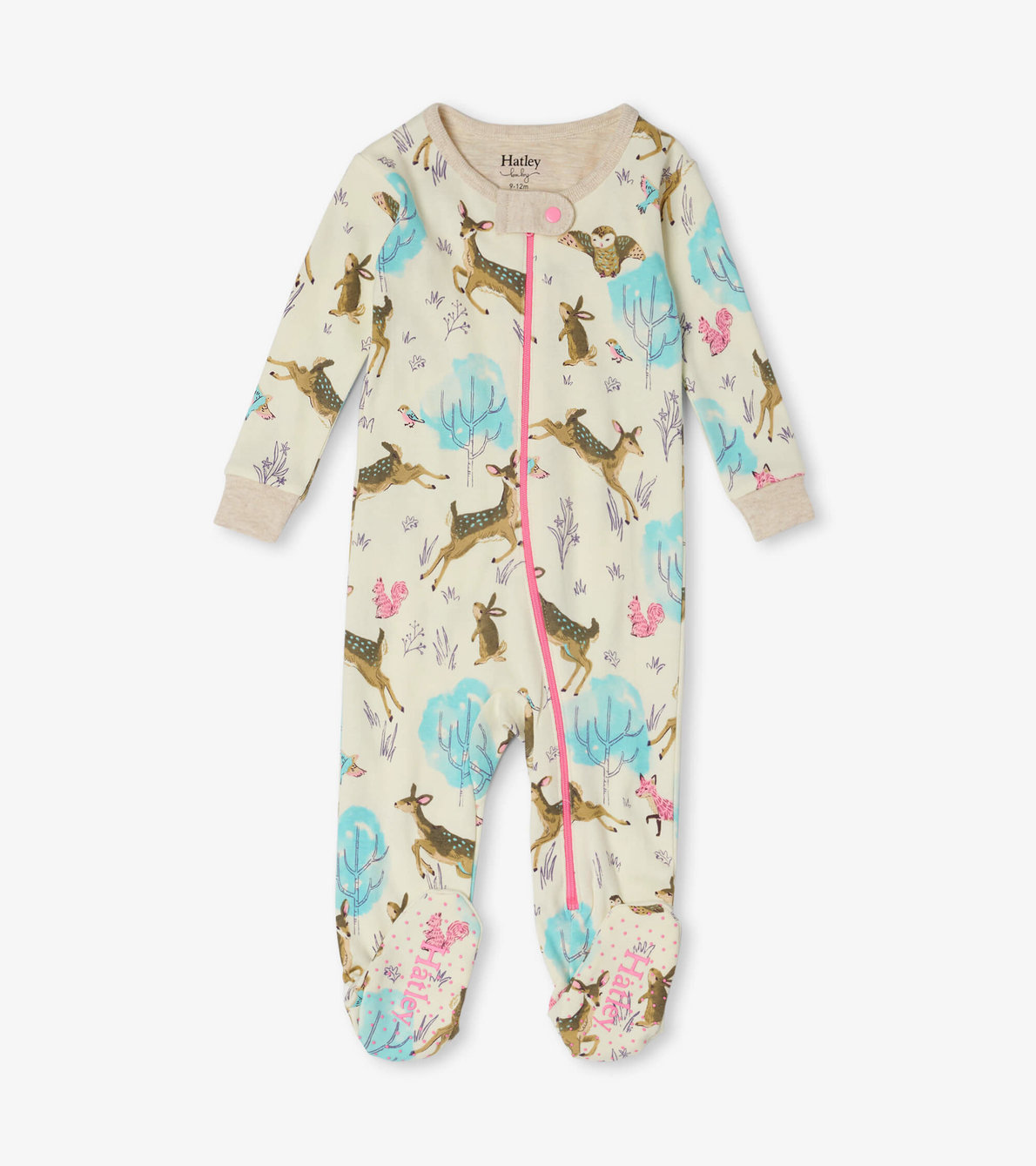View larger image of Serene Forest Organic Cotton Footed Coverall