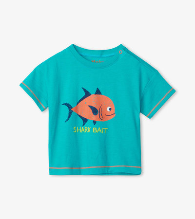 T-shirt à imprimé pour bébé – Petit poisson « Shark Bait »