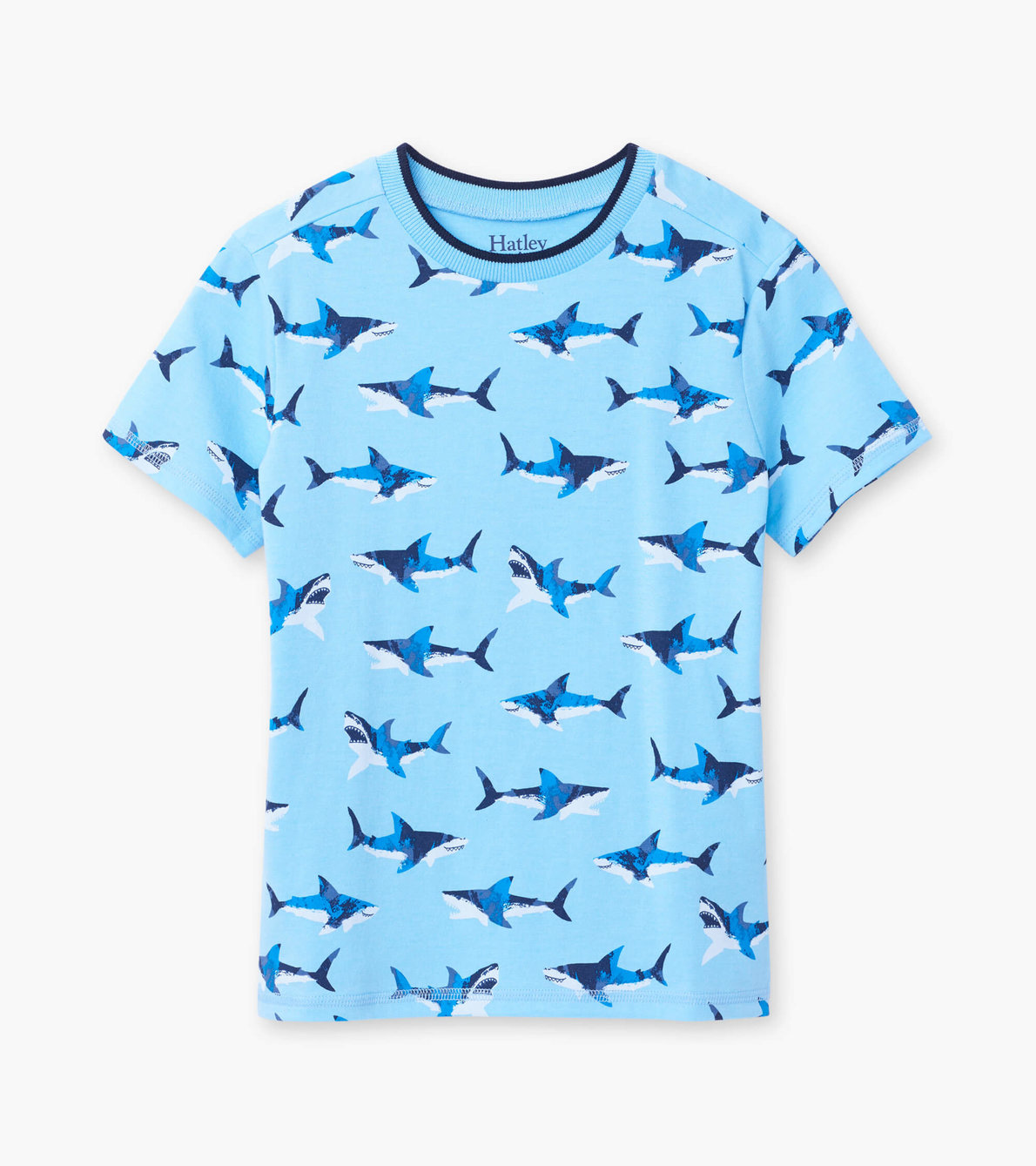 Agrandir l'image de T-shirt à imprimé – Requins en délire