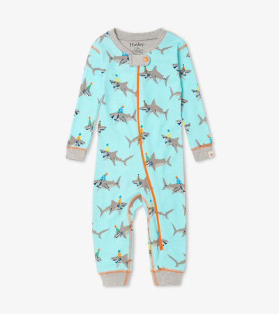Shark Party Organic Cotton Coverall