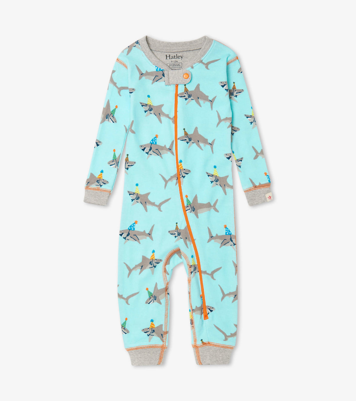 View larger image of Shark Party Organic Cotton Coverall