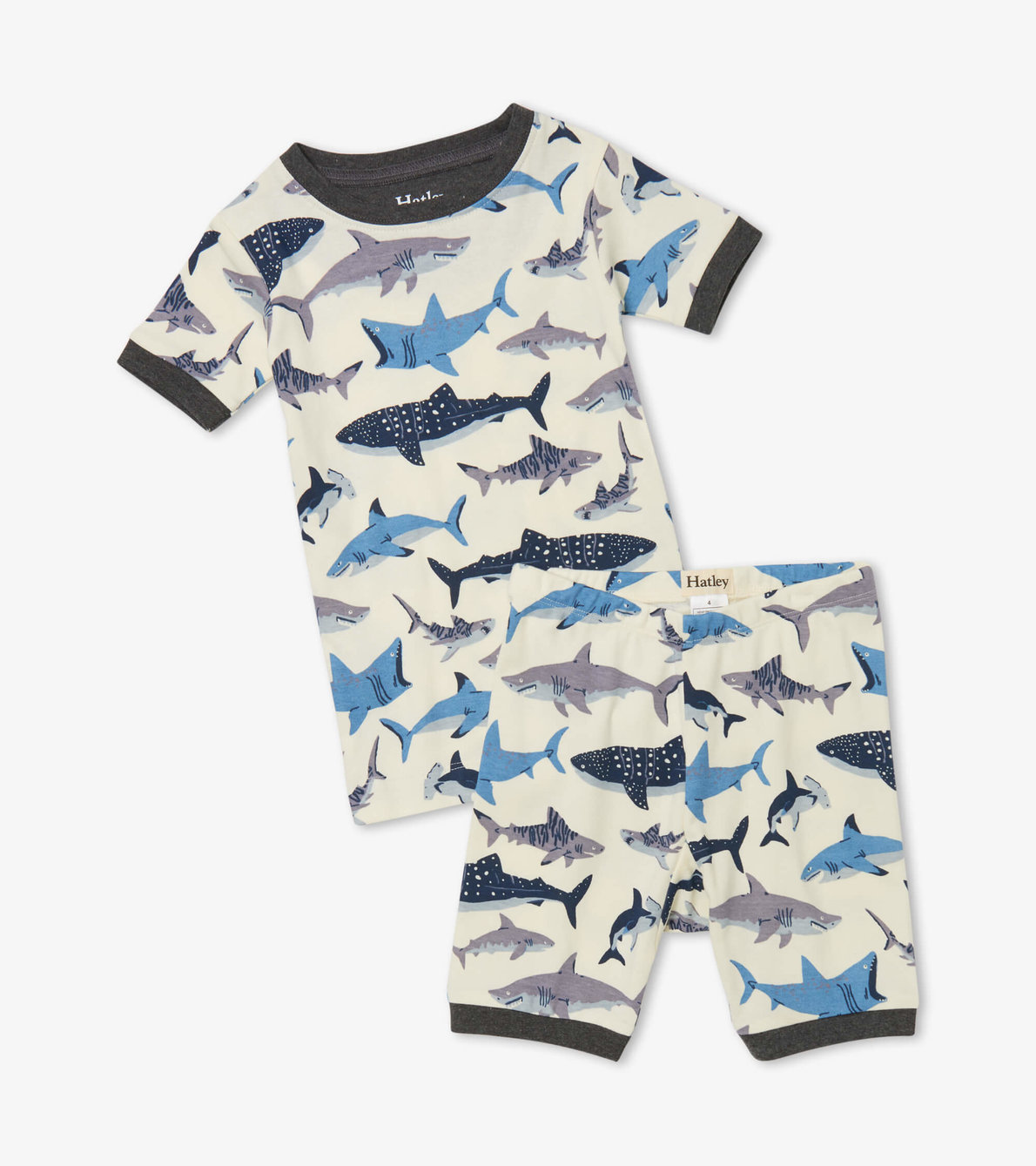 Agrandir l'image de Pyjama court en coton biologique – École de requins
