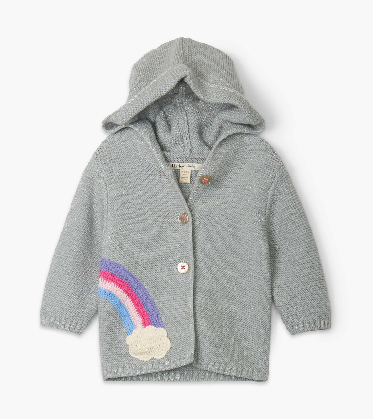 View larger image of Shimmer Grey Baby Sweater Hoodie