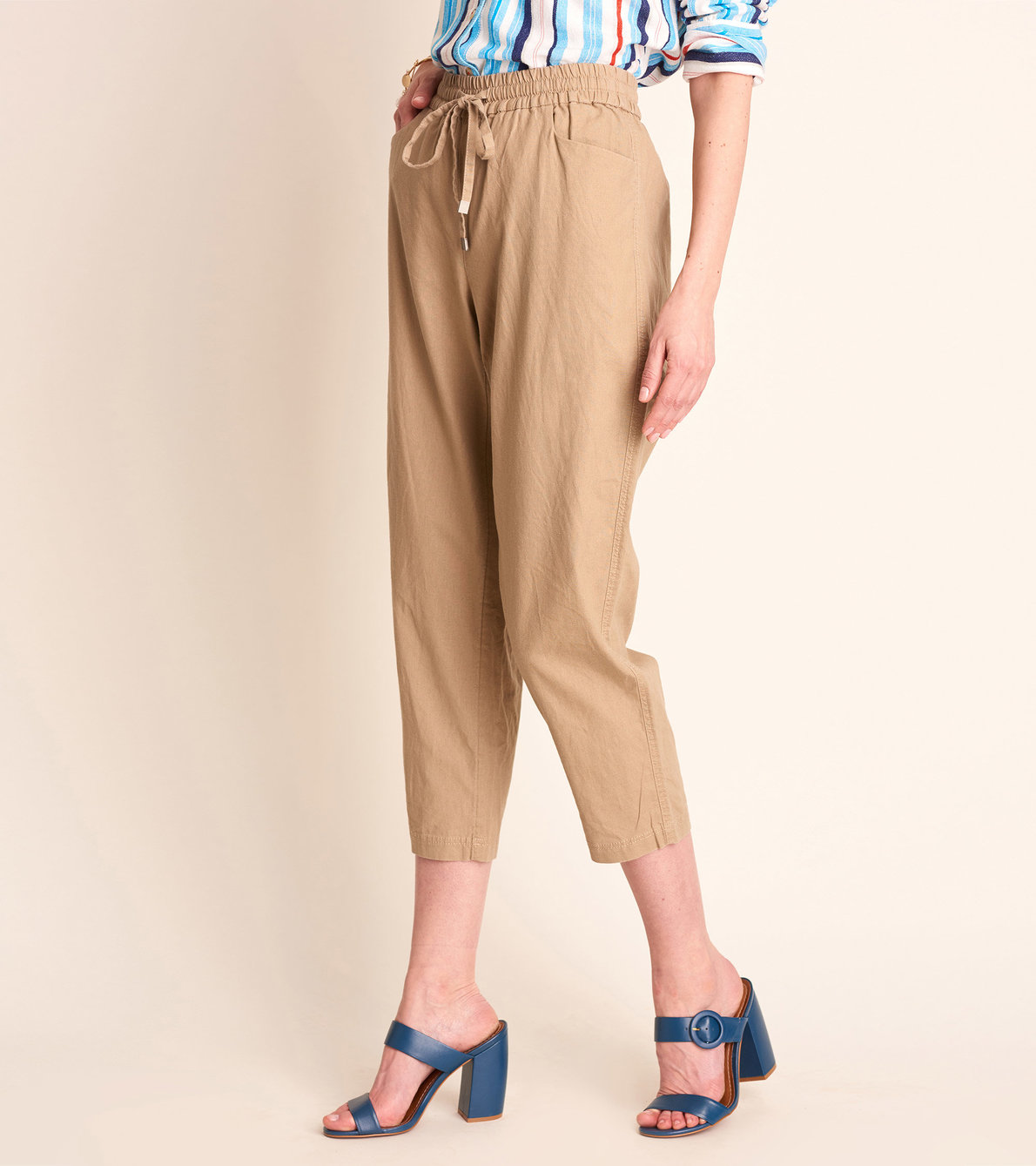 Agrandir l'image de Pantalon en lin et en coton Sierra – Sable