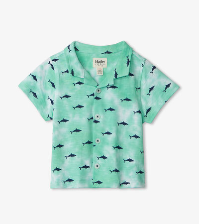Silhouette Sharks Baby Button Down Shirt