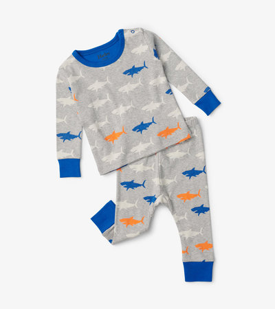 Silhouette Sharks Baby Pajama Set