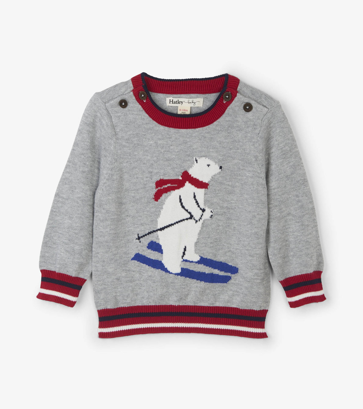 View larger image of Skiing Polar Bear Baby Sweater