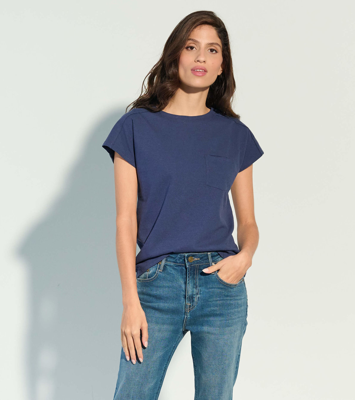 View larger image of Slouchy Pocket Tee - Patriot Blue