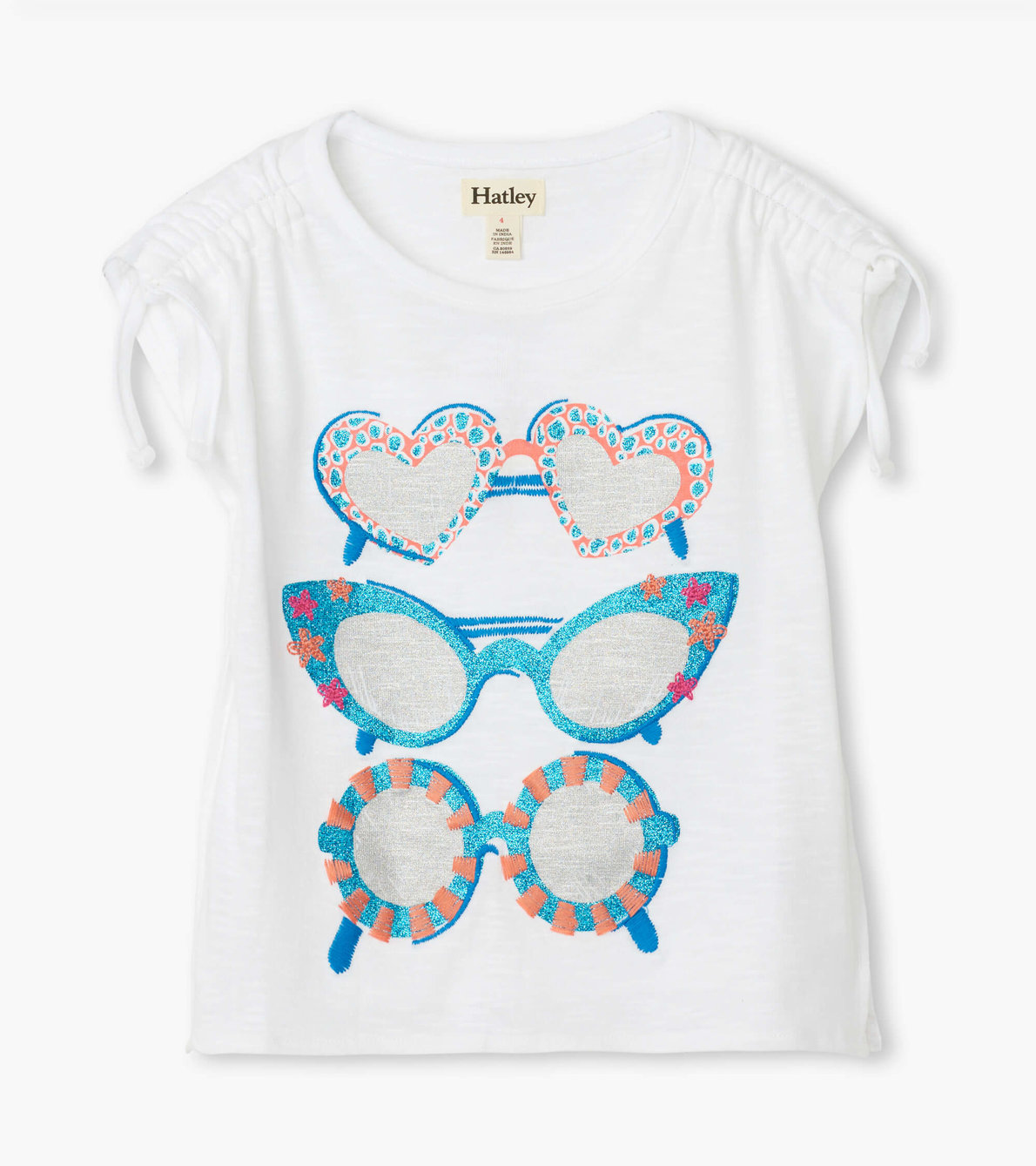Agrandir l'image de T-shirt à épaules lacées – Lunettes de soleil chics